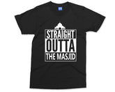 Straight Outta The Masjid T-Shirt Humorous Islamic Gift Unisex Tee